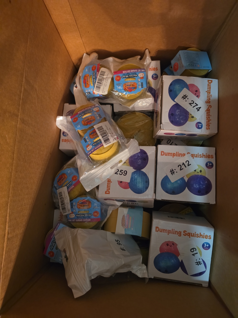 Bundle of 31 Full Size Mystery Squishy Dumplings & 9 Mini Mystery Dumplings New